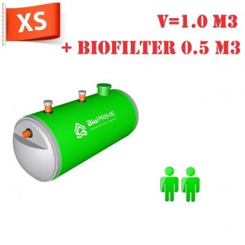 BioPrime 1,0 м3+0,5 м3 биофильтр