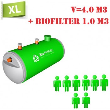 BioPrime 4,0 м3+1,0 м3 биофильтр