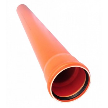 Труба пластиковая 110х3000 оранжевая