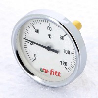 Термометр погружной аксиальный 1/2" UNI-FITT 80 мм