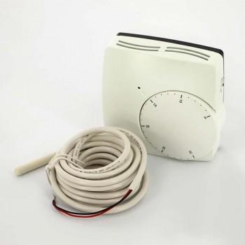 Термостат комнатный электронный WFHT Dual с датчиком температуры теплого пола (кабель датчика 3м) WATTS Ind 24В