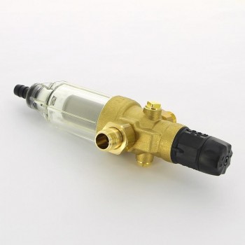 Фильтр промывной BWT Protector mini HWS 1/2" 100 мкм для х/в пластик. колба