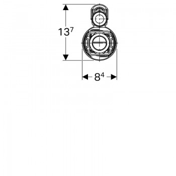 Клапан сливной Geberit тип 290, двойной смыв, хром