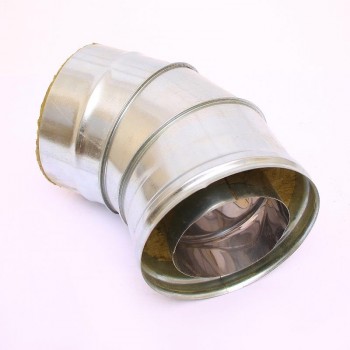 Сэндвич-колено 135" Ferrum Ф130х200 оцинкованная сталь (430/0,5мм)