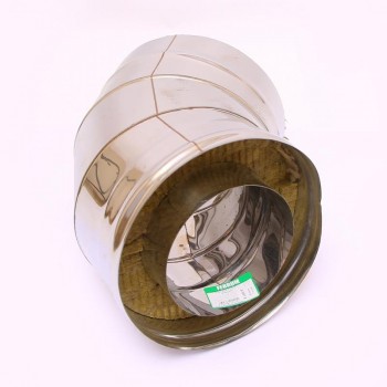 Сэндвич-колено 135" Ferrum Ф160х250 нержавеющая сталь (430/0,5мм)