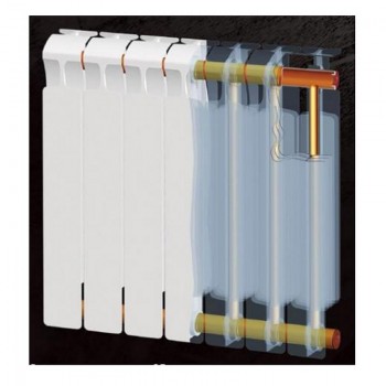 Радиатор биметаллический Rifar Monolit 500/100 12 секций ниж. правое подключение (зам. арт RM50012НП50)