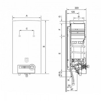 Газовый проточный водонагреватель Bosch Therm 4000 O для помещений с нарушенной вентиляцией WR 13-2 P S5799