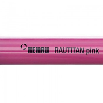 Труба полиэтиленовая с кислородным барьером PE-Xa/EVAL RAUTITAN pink REHAU 25х3,5 бухта 50м
