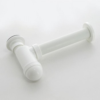 Сифон Alcaplast бутылочный для раковины 1 1/4" x 40 мм с нерж. peшeткой DN63 пластик белый